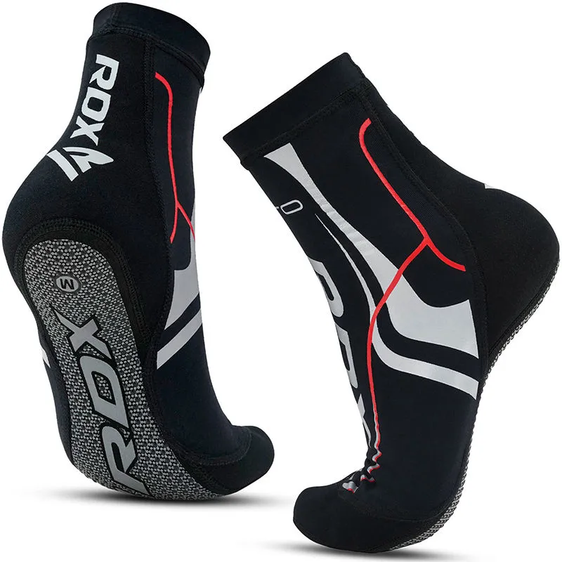 RDX S1 Calze MMA Grip Rosse Supporto Caviglia