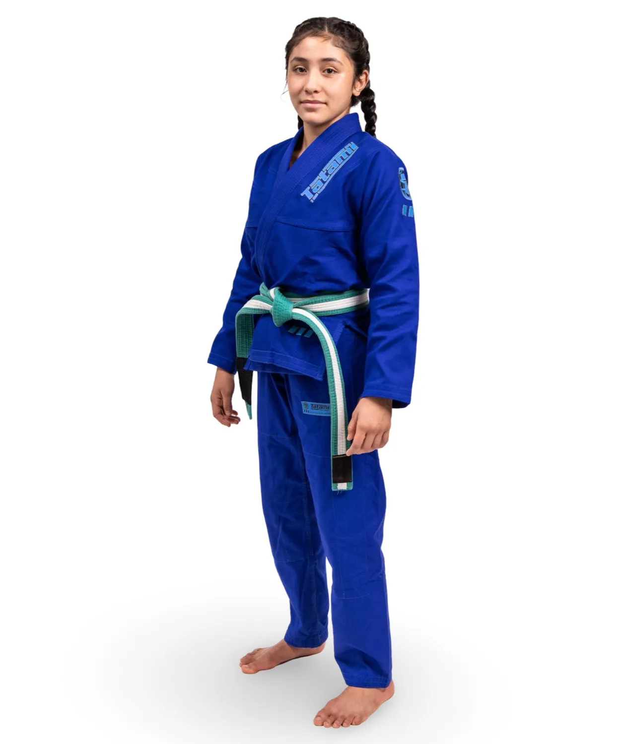 Tatami Fightwear Pro Series Gi bimbo kimono blu pearl weave 380 GSM