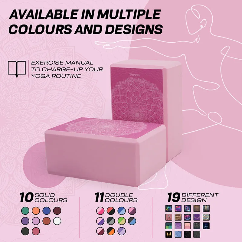 RDX D17 blocco yoga EVA rosa singolo antiscivolo