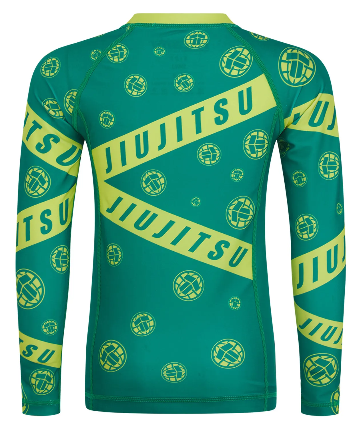 Tatami Helena Taped rash guard bambino verde giallo maniche lunghe