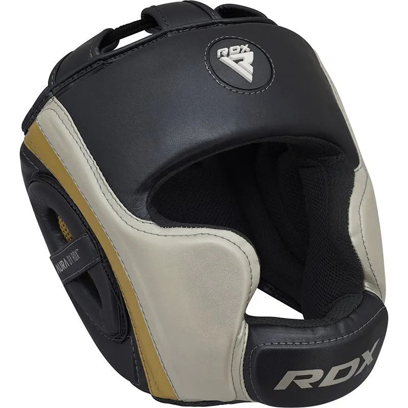 RDX T17 Aura Caschetto Boxe Golden in Pelle