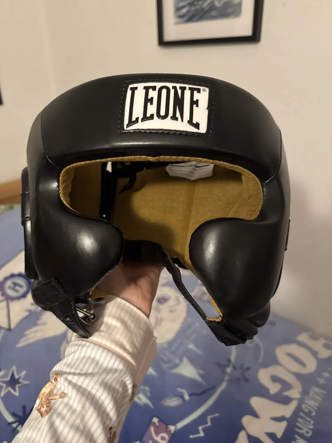 Leone 1947 casco boxe pelle L parazigomi