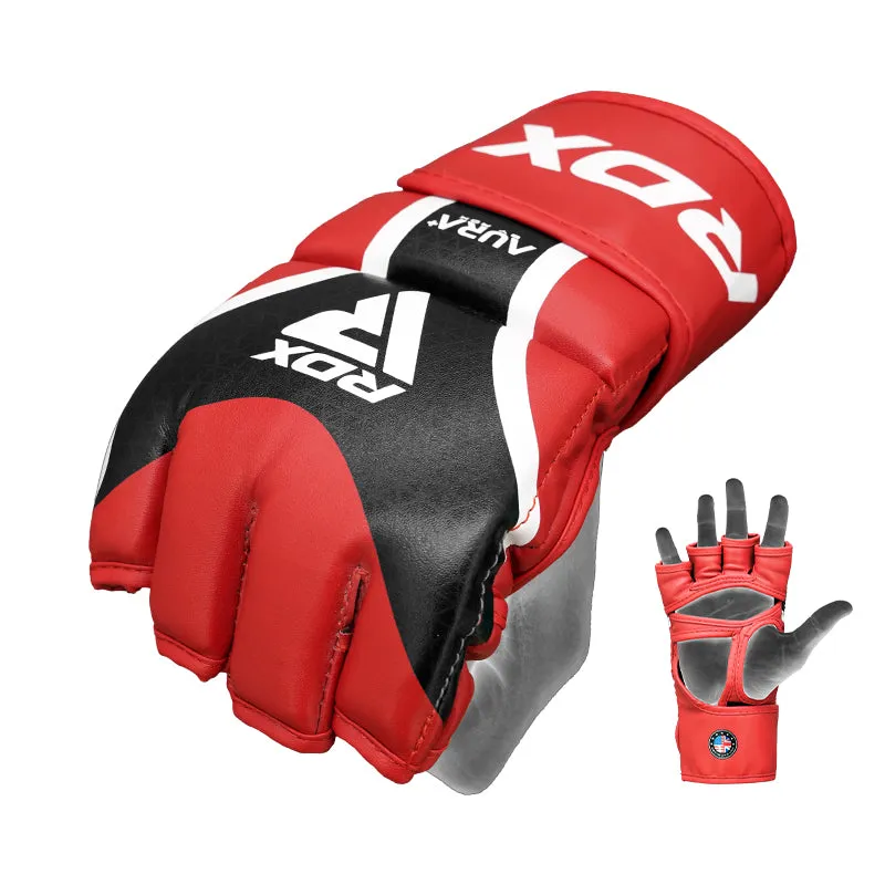 RDX Aura Plus T-17 Guanti MMA Grappling Pelle