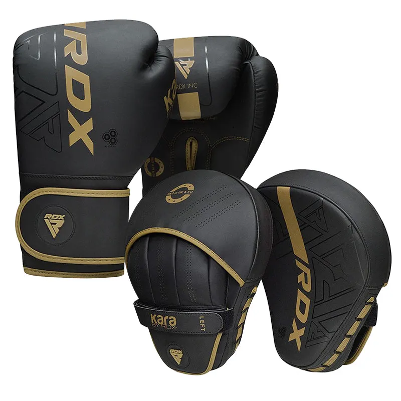 RDX F6 Kara Kids Guanti Boxe 6oz con Colpitori Neri