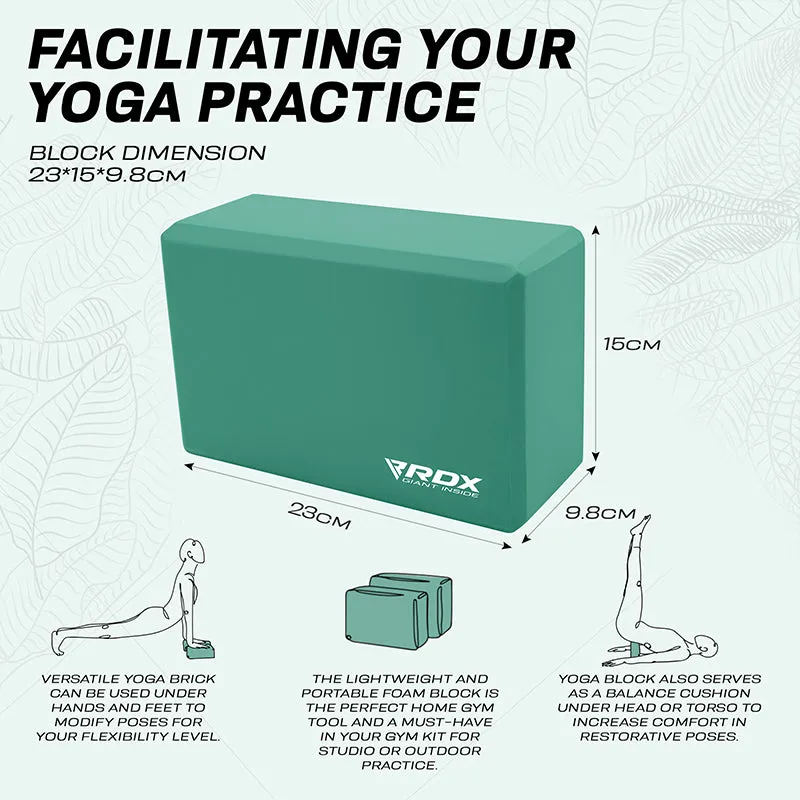 RDX D14 Blocco Yoga Singolo Grigio Antiscivolo
