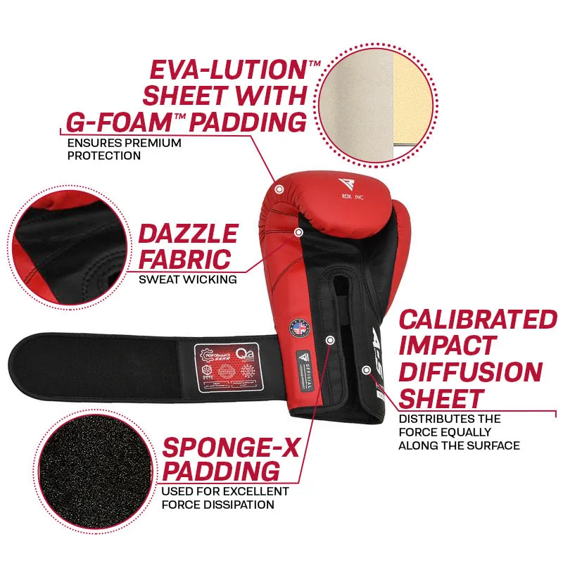 RDX Apex A5 guantoni boxe 14oz rossi LumeX