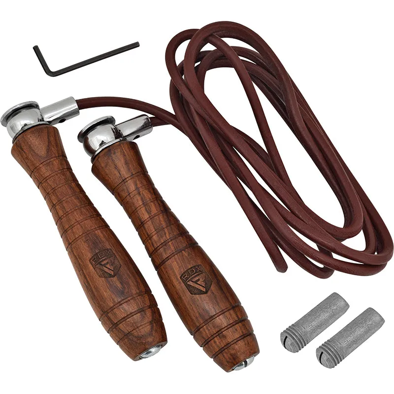 RDX L2 Corda Salto Pelle 9 Piedi Marrone