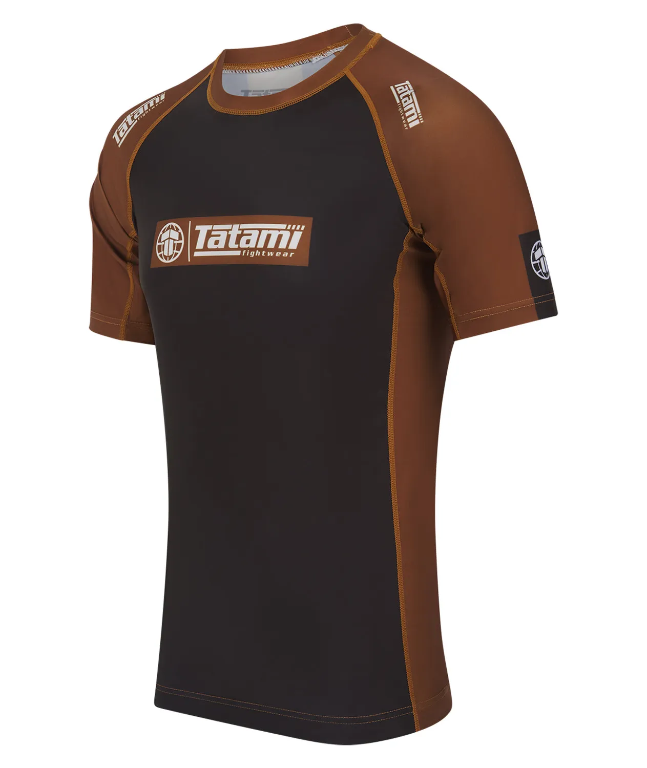 Tatami Fightwear IBJJF Ranked Rash Guard marrone manica corta