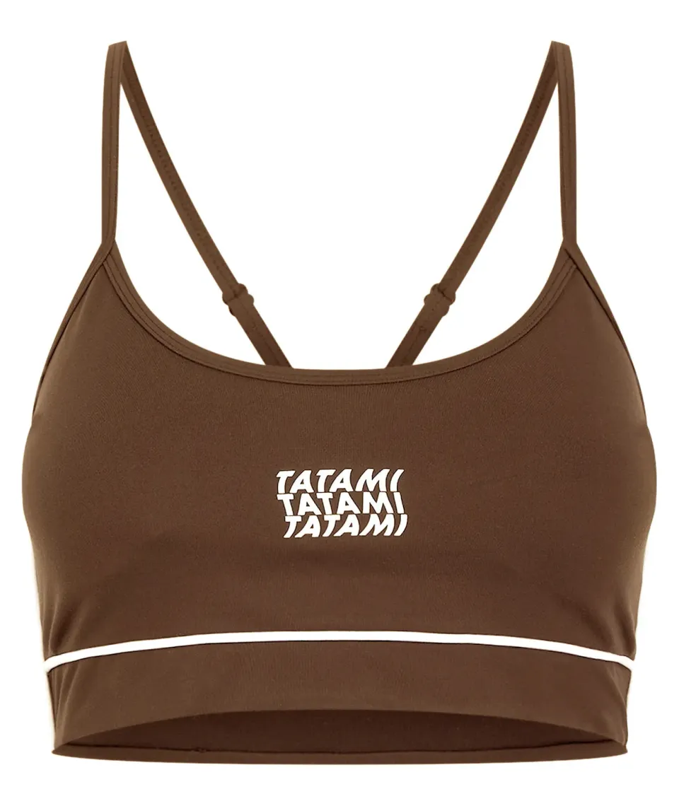 Tatami Contour reggiseno sportivo donna marrone spalline regolabili