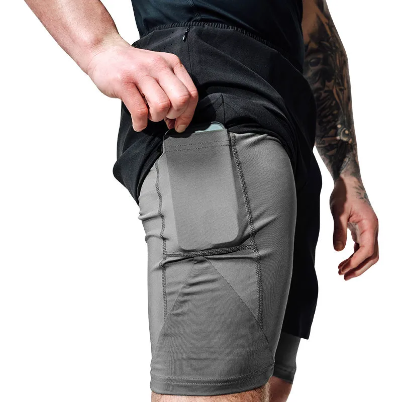 RDX T16 Pantaloncini Compressione 2 in 1 MMA con Tasche