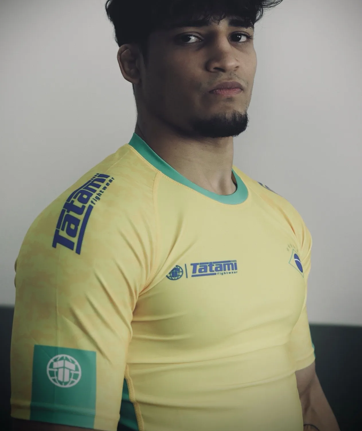 Tatami Abstract rash guard uomo gialla Brasile
