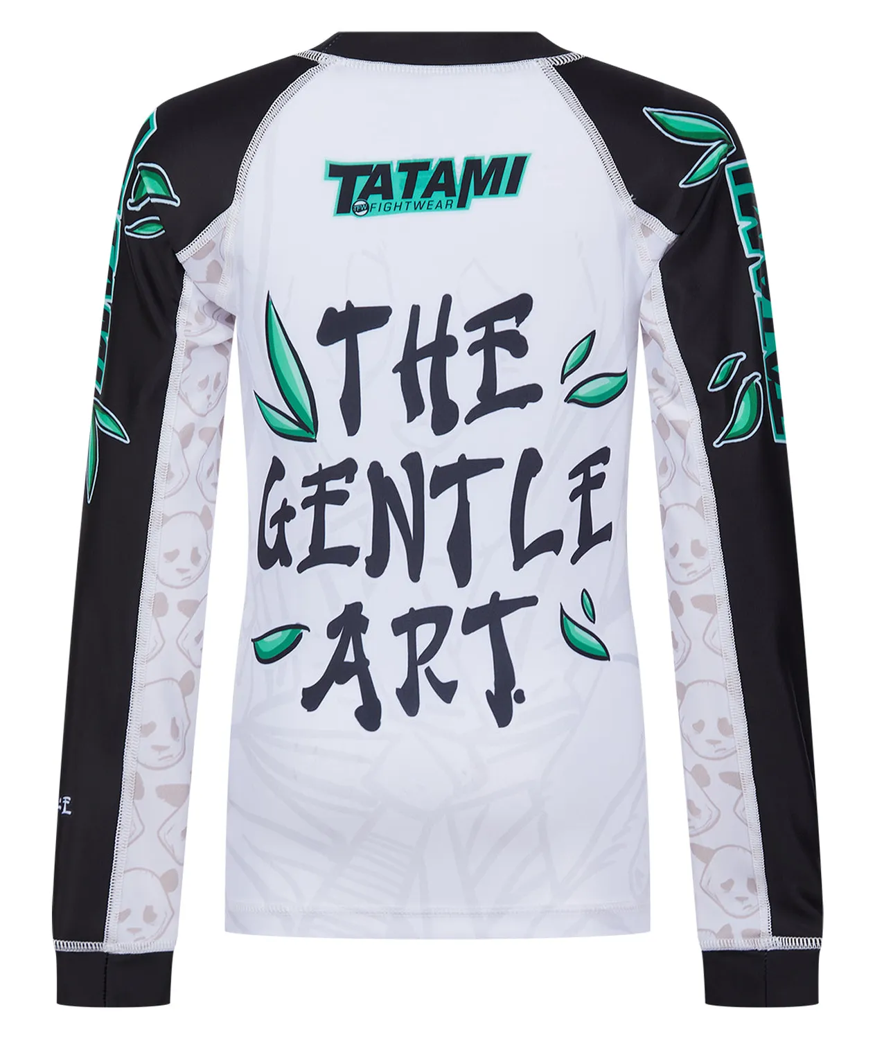 Tatami Gentle Panda rash guard bambino maniche lunghe bianco