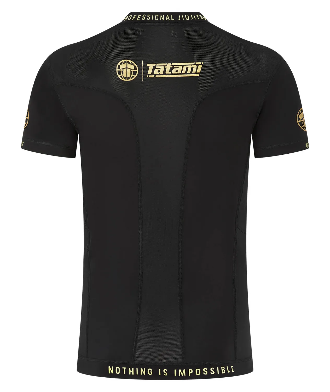 Tatami Fightwear Pro rash guard maniche corte uomo nero-oro