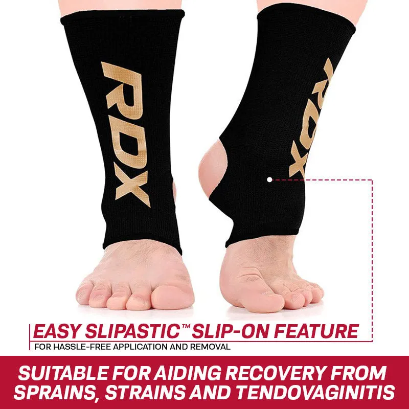 RDX AB Cavigliera Compressione Nera Elastica