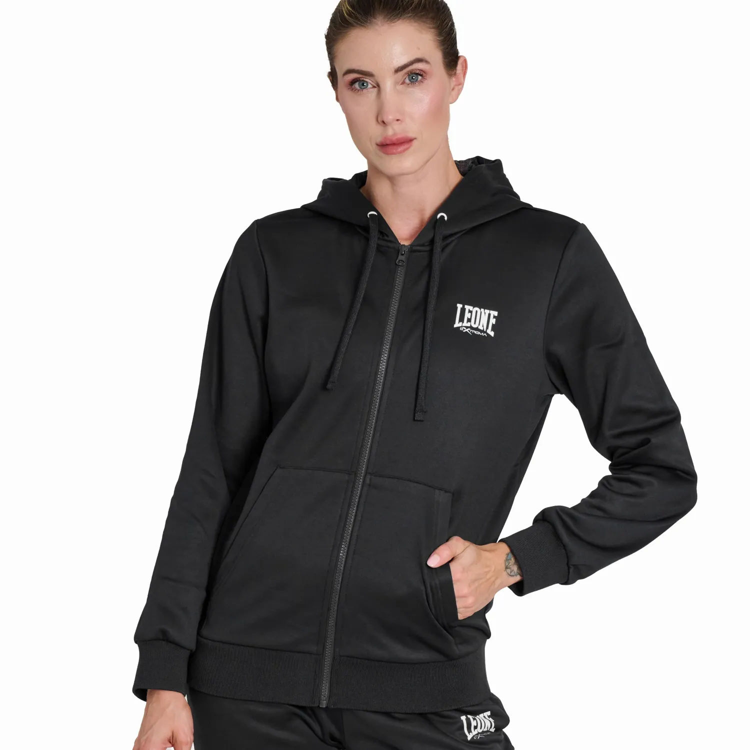 Leone1947 Logo ABX154 felpa con cappuccio donna taglia S