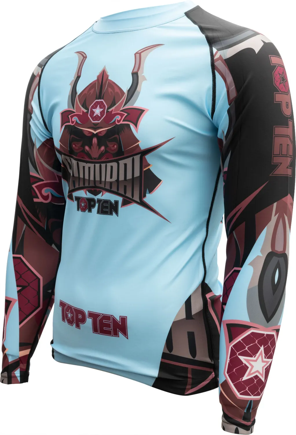 TOP TEN MMA Samurai rash guard elasticizzata