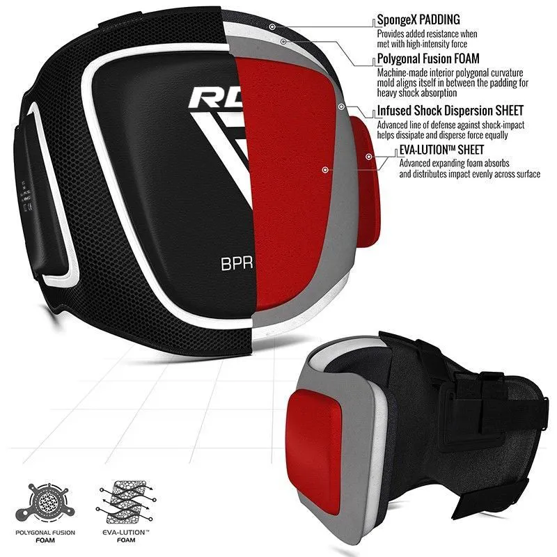 RDX T1 Protettore Pancia Allenatore Boxe Nero S/M