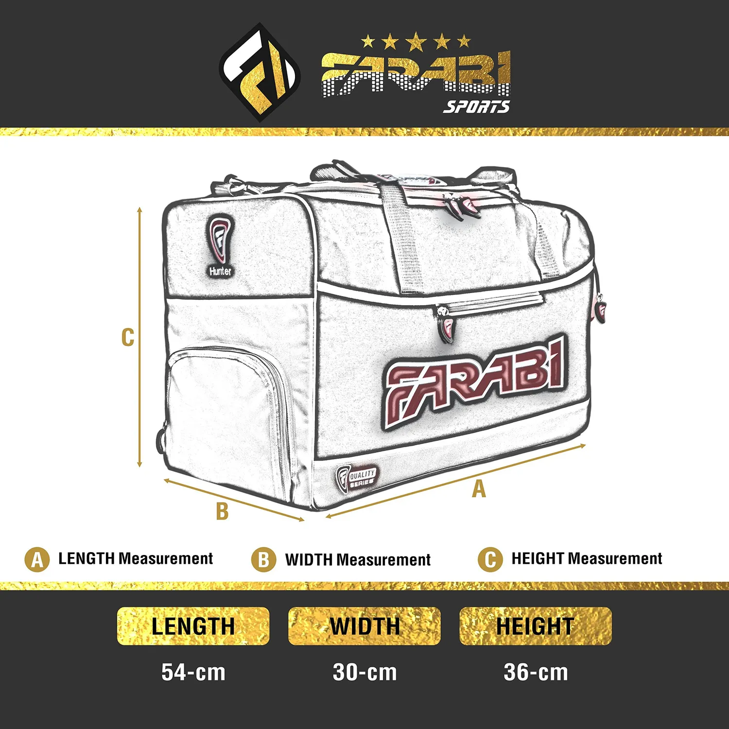 Farabi Sports borsone viaggio palestra Black/Blue capiente