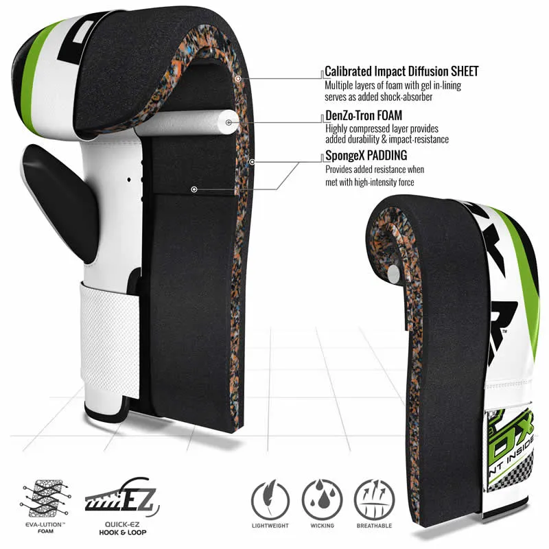 RDX GN guanti boxe sacco verdi traspiranti