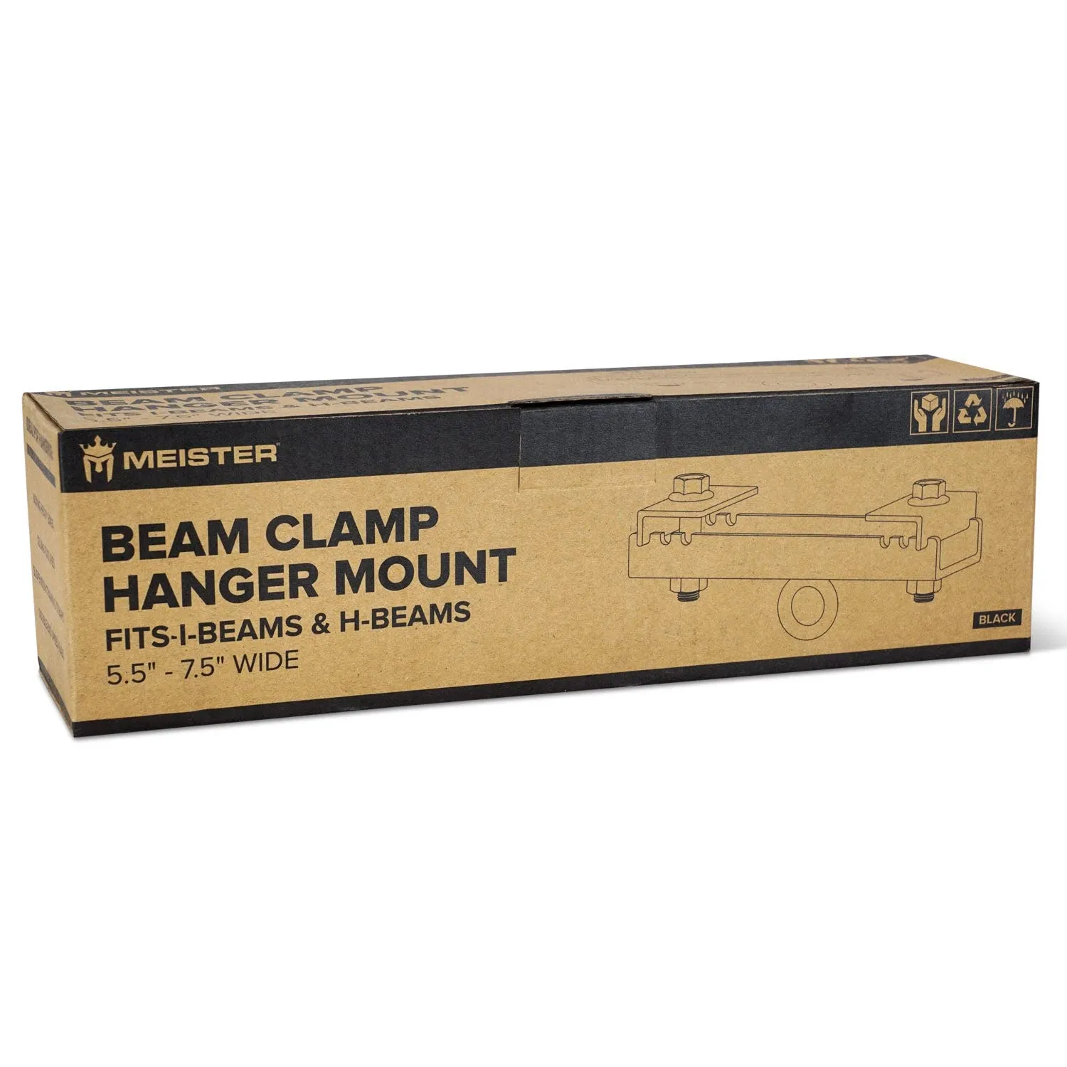 Meister Beam Clamp Hanger morsetto trave nero 19-24 cm acciaio