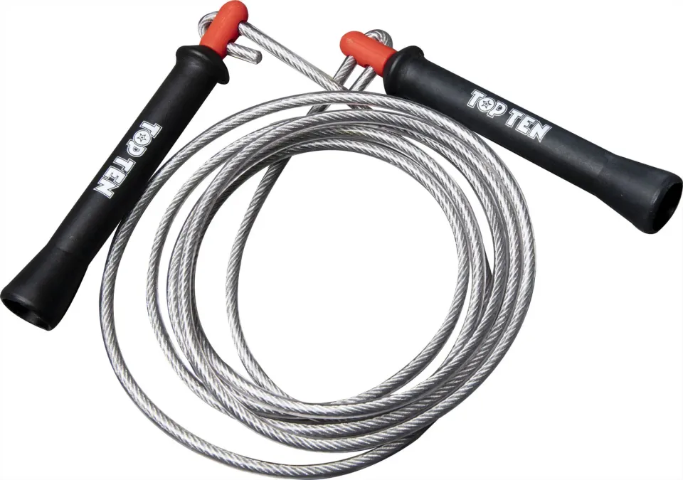 TOP TEN corda per saltare PVC acciaio trasparente