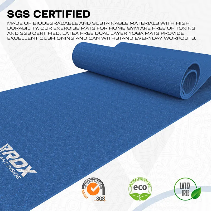 RDX YM tappetino yoga TPE 6mm 183x61 antiscivolo
