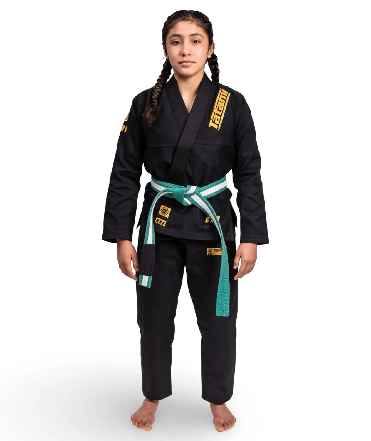 Tatami Pro Series kimono BJJ bambino nero ricamo oro