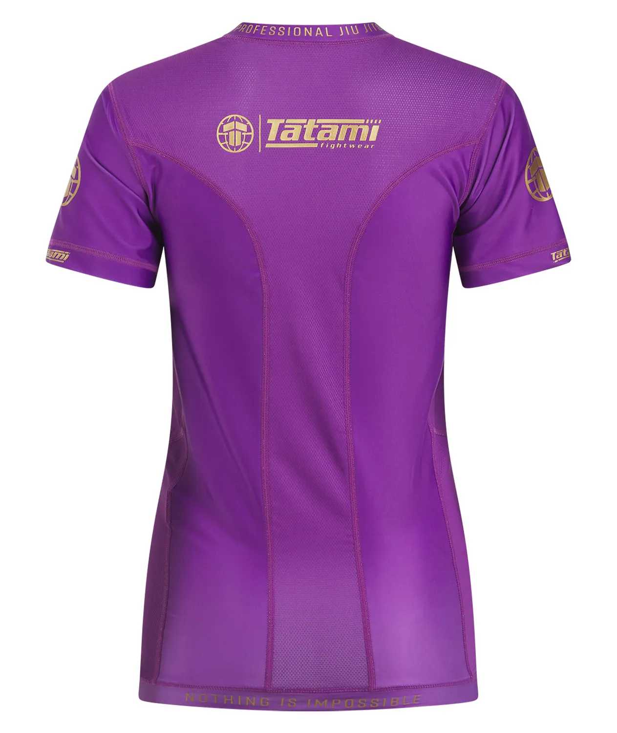 Tatami Pro rash guard donna manica corta viola cintura viola