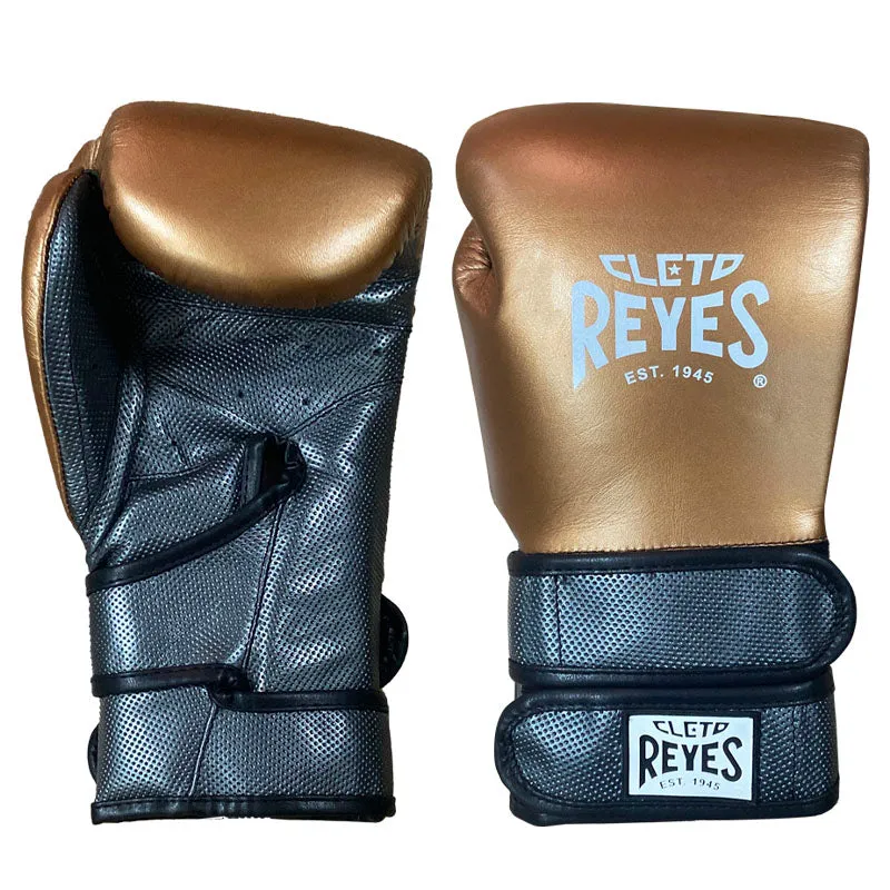 Cleto Reyes Heros 500 guanti boxe cuoio 14 oz neri onice