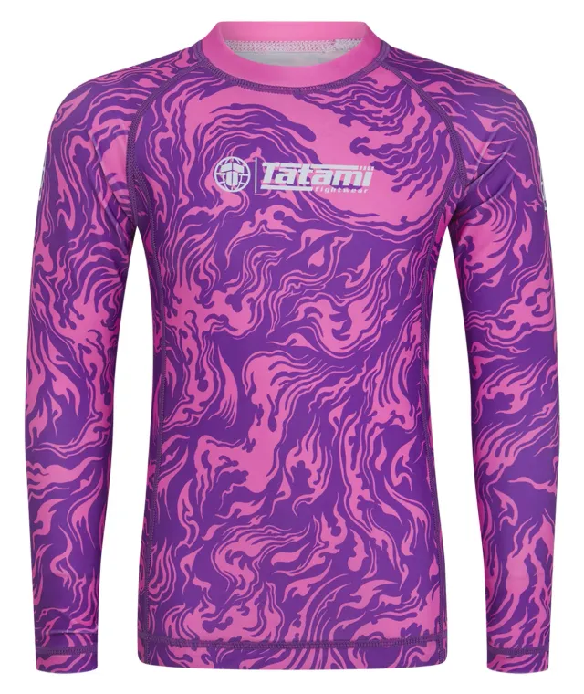 Tatami Fightwear Helena rash guard bambino manica lunga lava pink
