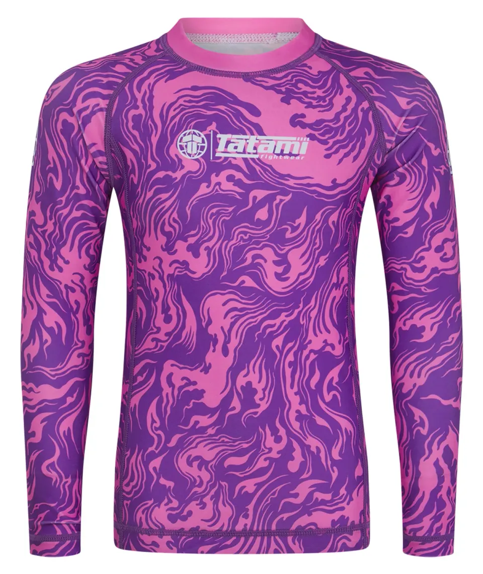 Tatami Fightwear Helena rash guard bambino manica lunga lava pink