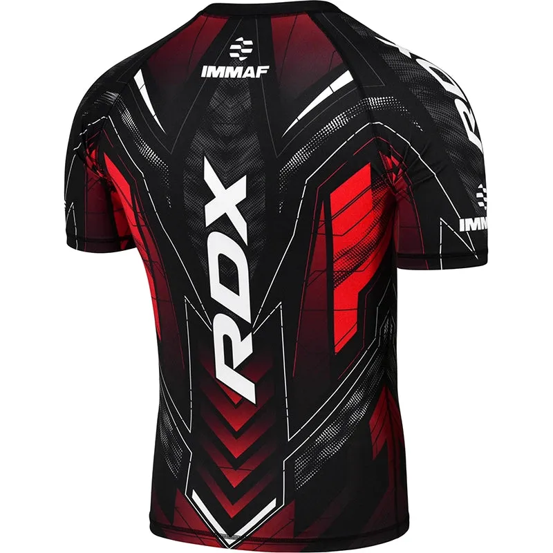 RDX IMMAF Maglia Compressione Rossa Mezza Manica