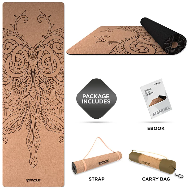 RDX D5 Tappetino Yoga Sughero 6mm Antiscivolo