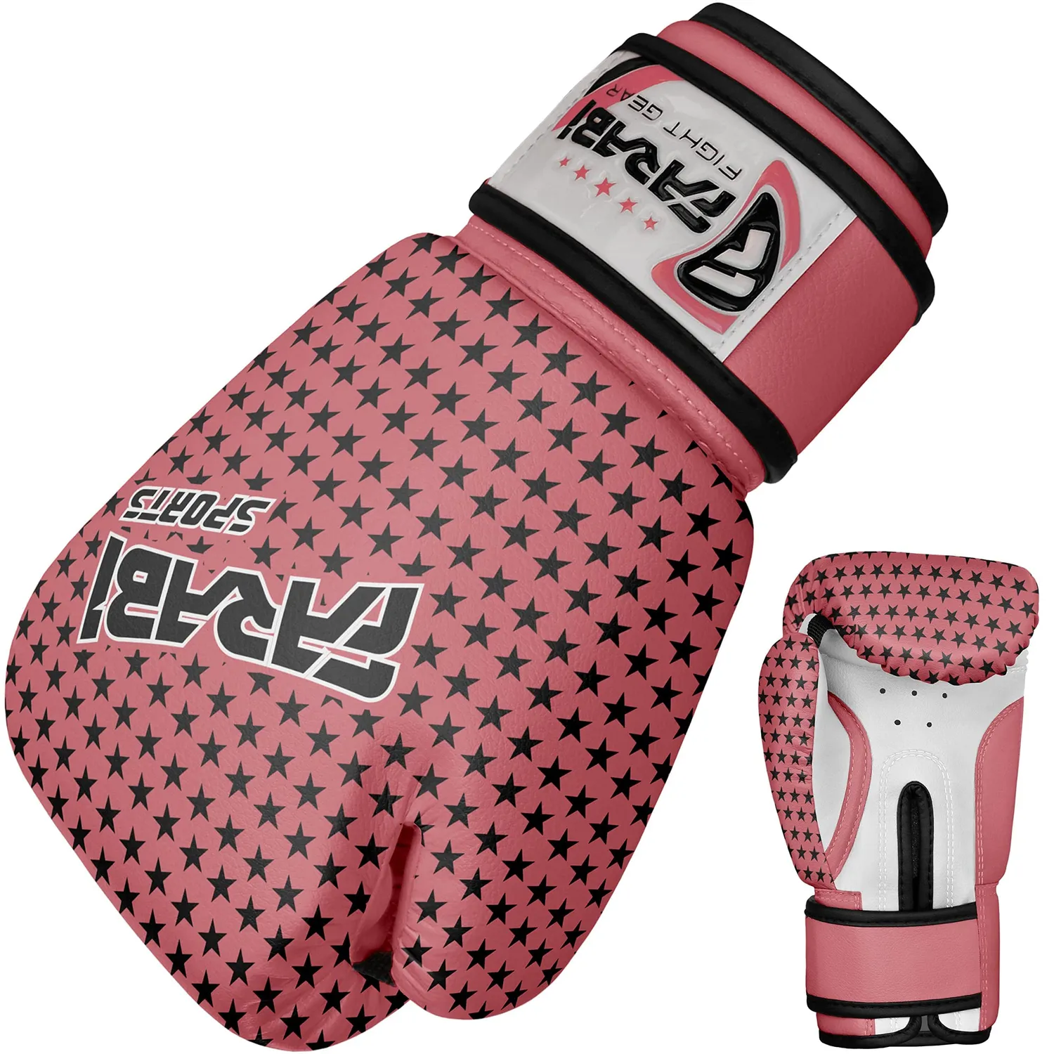 Farabi Pink Star guanti boxe bambino 4 oz rosa