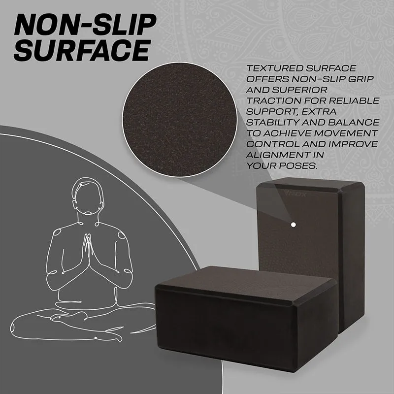 RDX D10 blocco yoga EVA nero antiscivolo singolo