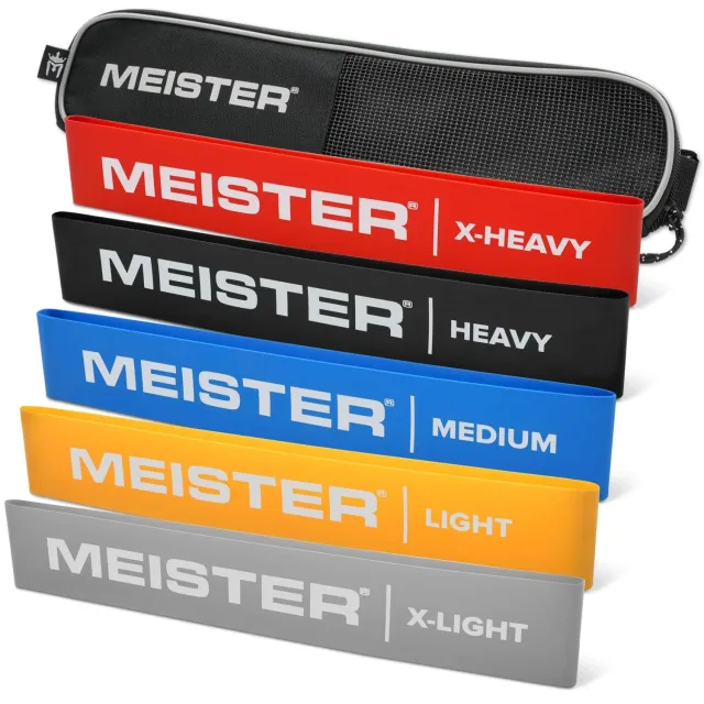 Meister bande resistenza elastiche set 5 pezzi lattice 30x5 cm