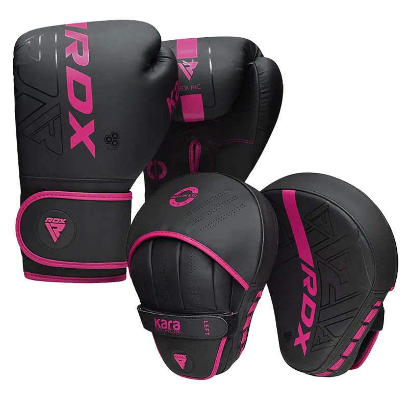 RDX F6 Kara Kids Guanti Boxe 6oz con Colpitori Neri