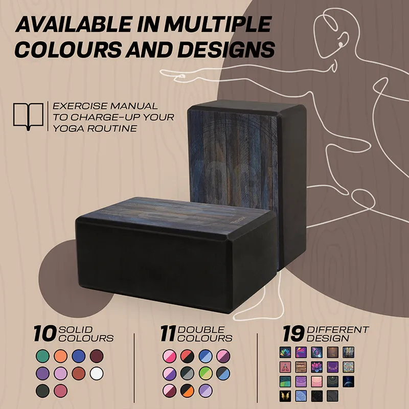 RDX D7 Blocco Yoga EVA Singolo Nero 23x15 Antiscivolo