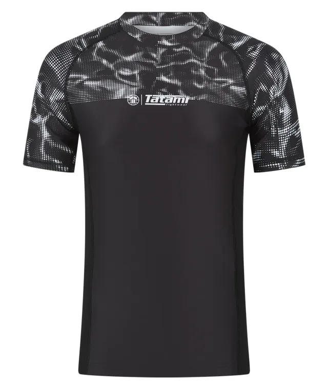 Tatami Fightwear Smoke Rash Guard Nera Maniche Corte Uomo