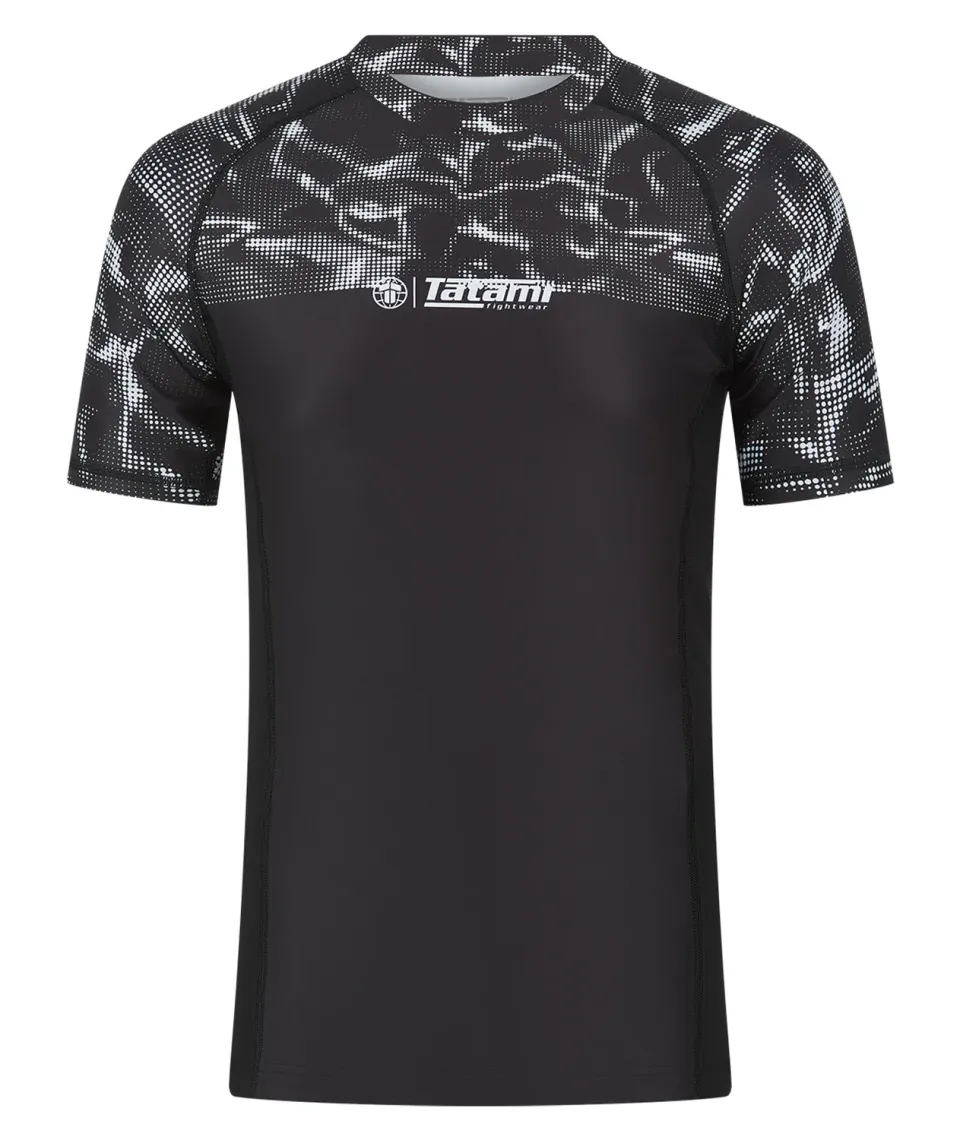 Tatami Fightwear Smoke Rash Guard Nera Maniche Corte Uomo