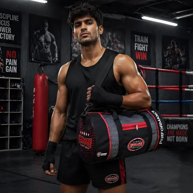 Farabi Sports borsa palestra MMA boxe Nero