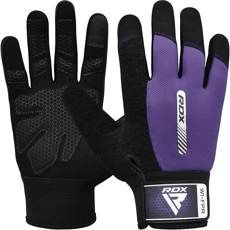 RDX W1 Guanti Palestra Dita Intere silicone grip