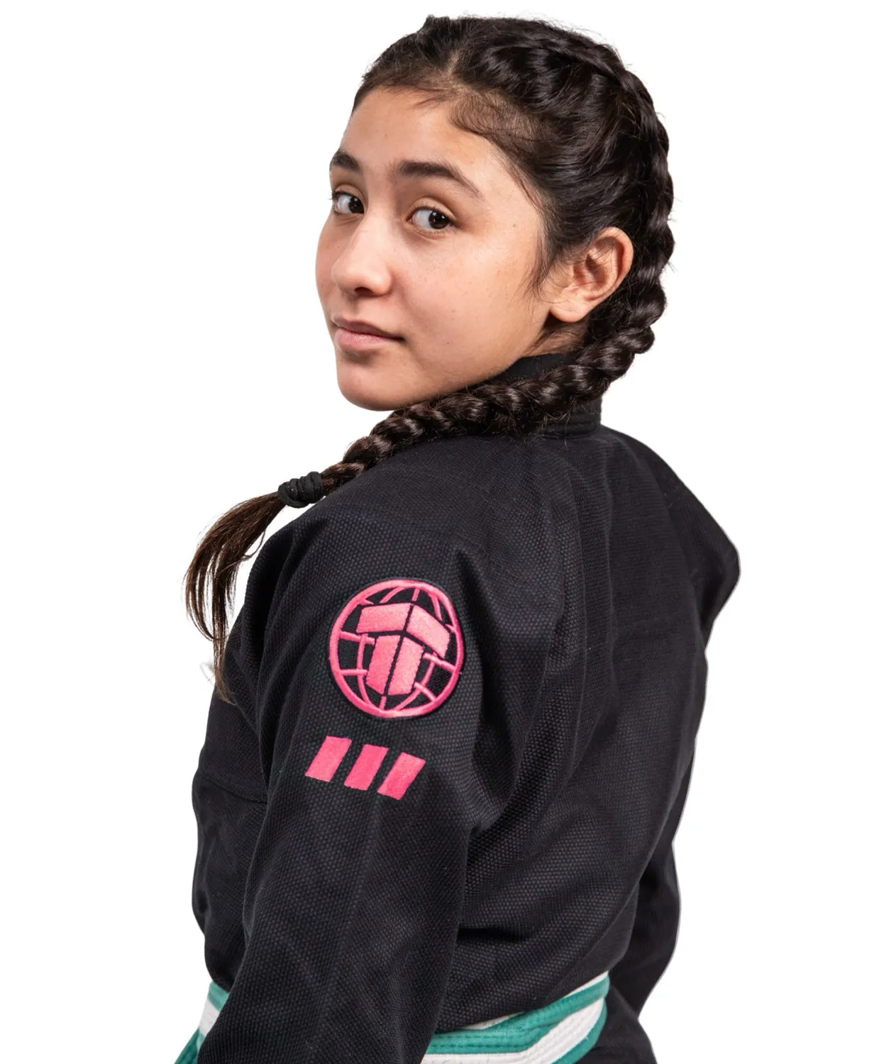Tatami Pro Series kimono BJJ bimbo nero rosa M1