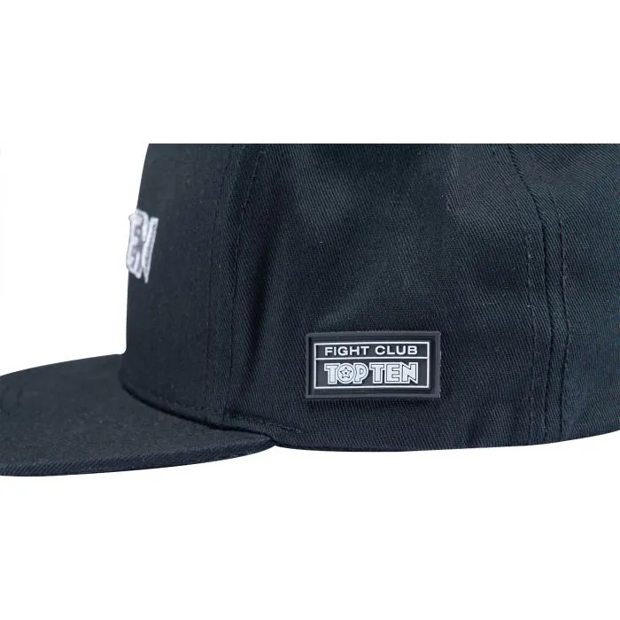 TOP TEN Snapback cappello nero cotone