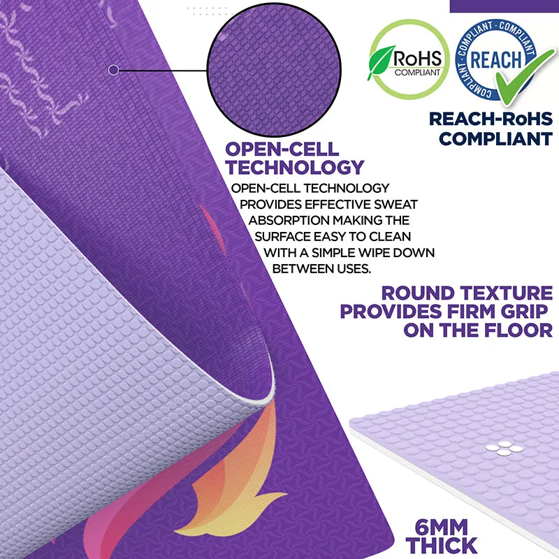 RDX D2 Iris Tappetino Yoga PVC 6 mm Viola