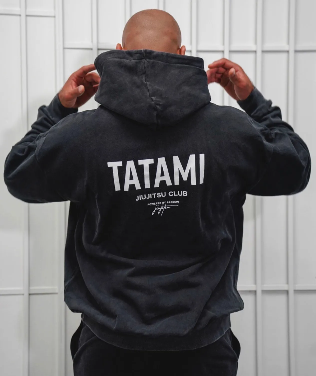 Tatami JJ Club Stonewashed Hoodie felpa grigia cotone