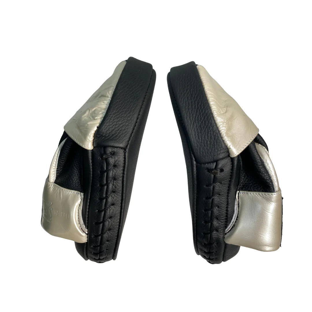 Cleto Reyes Paos Curvi in Pelle Bianco Perla/Nero
