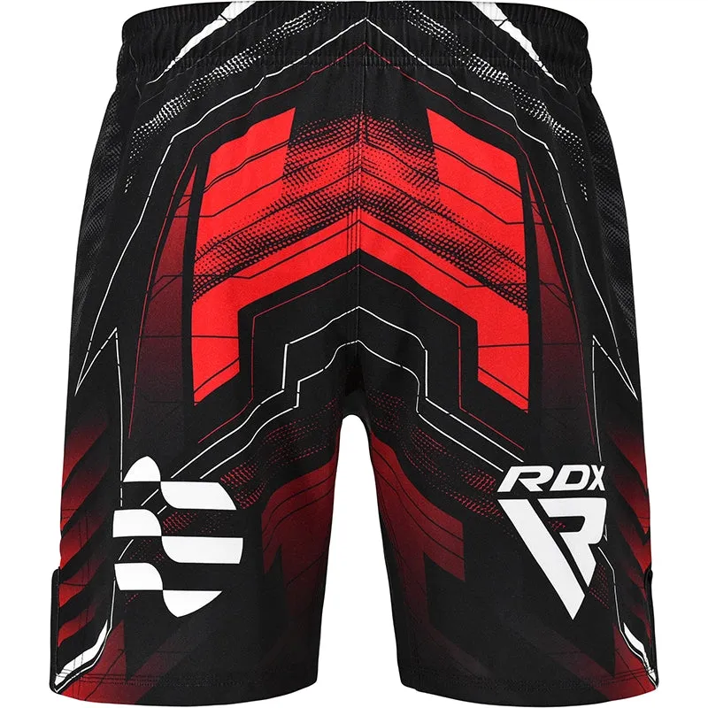 RDX IMMAF Pantaloncini MMA Rossi Microstretch