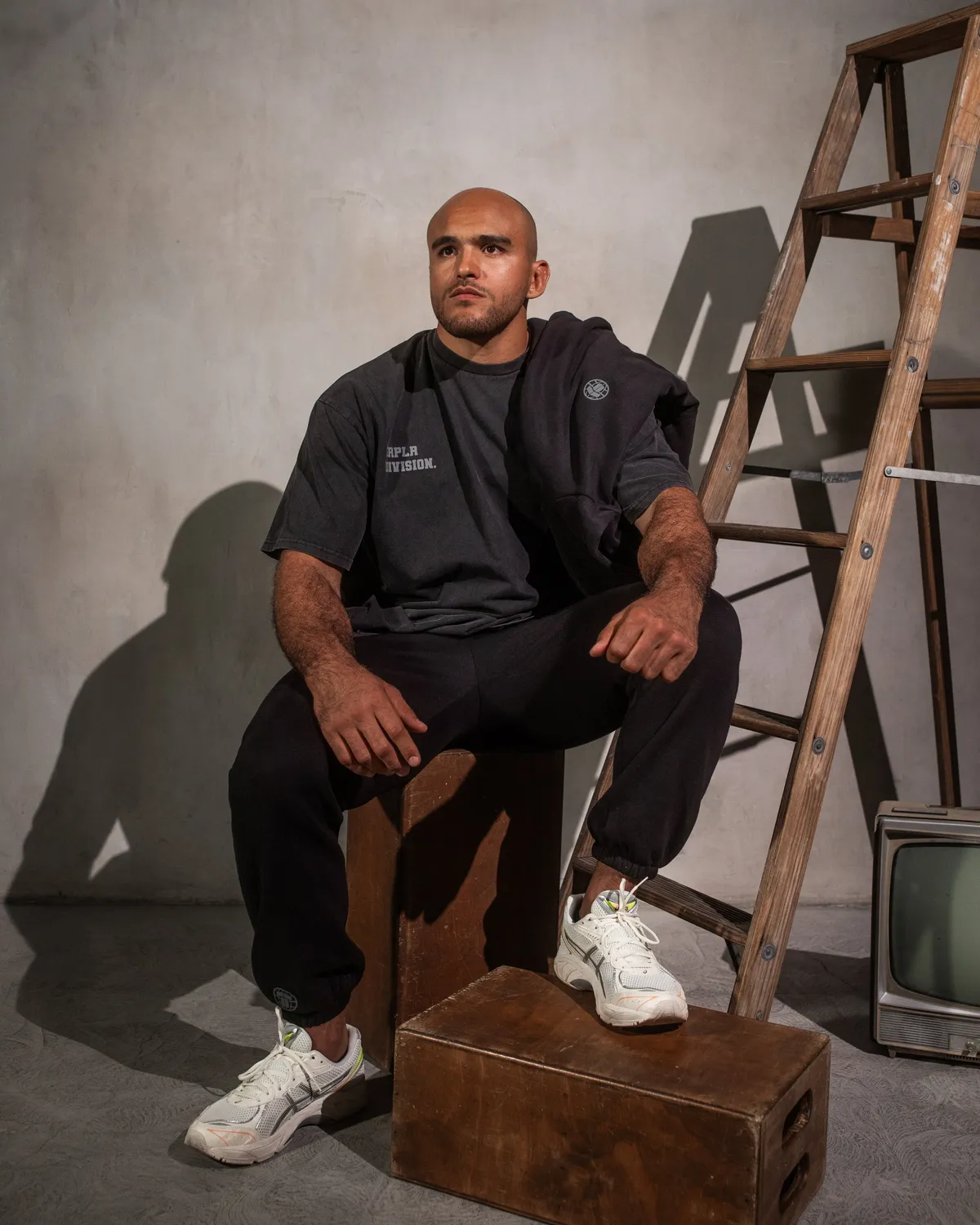 Tatami GRPLR Division joggers neri tuta cotone relaxed