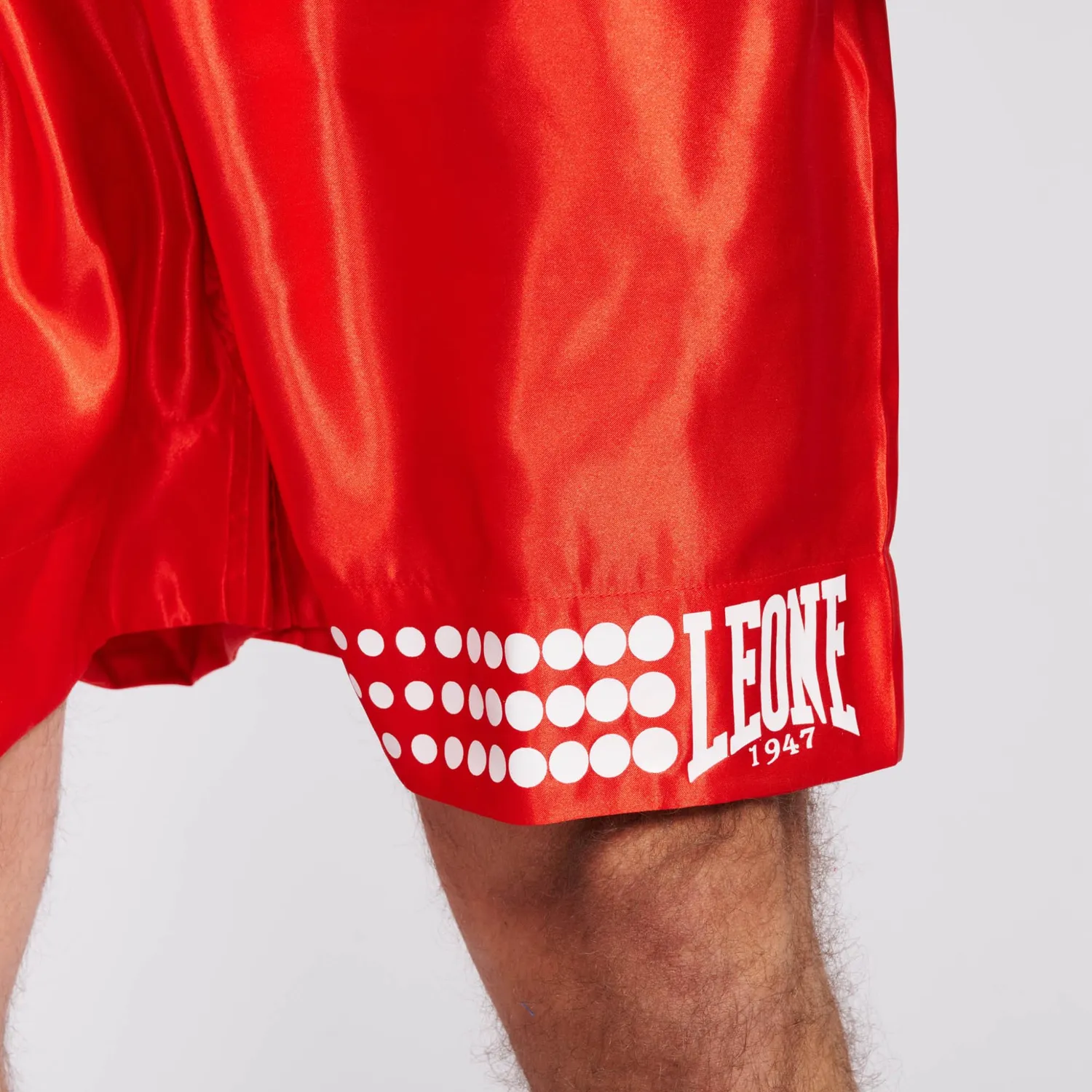 Leone 1947 AB737 pantaloncini boxe in satin blu